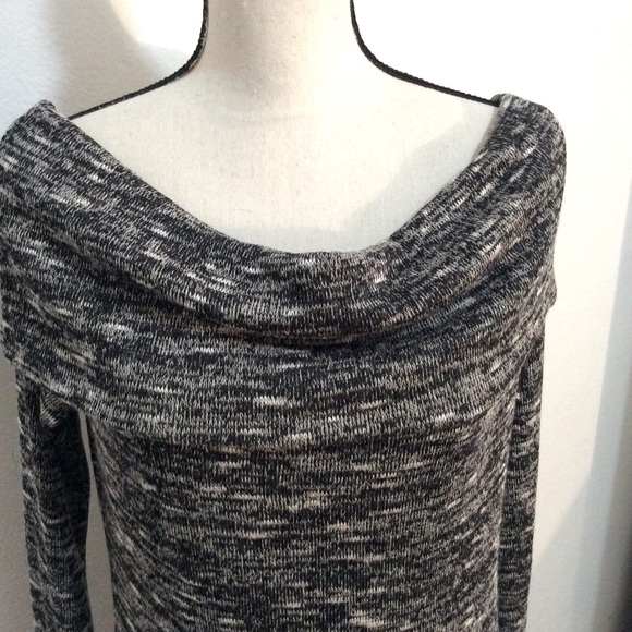 Charming Charlie Black and White Long Sleeve Sweater Dress Size Medium - Picture 5 of 8